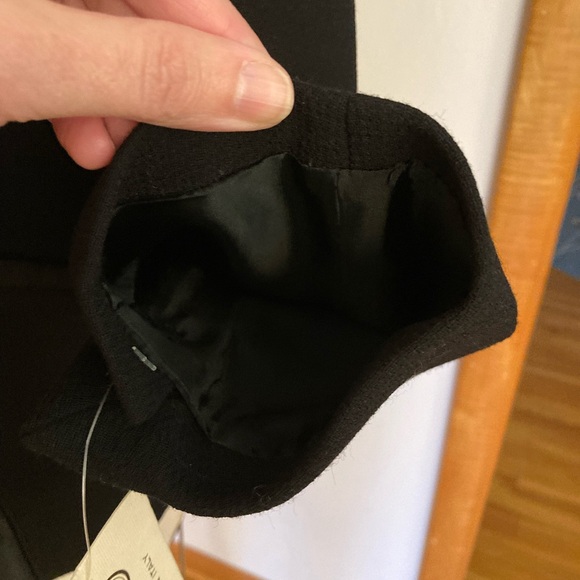 Pizzico Vintage Black Blazer with Satin Bow Details Made in Italy Virgin Wool - Picture 8 of 11